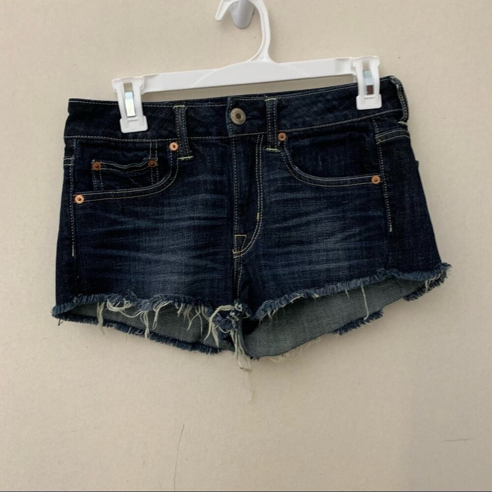 American Eagle Stretch Denim Cut Offs Shortie Shorts